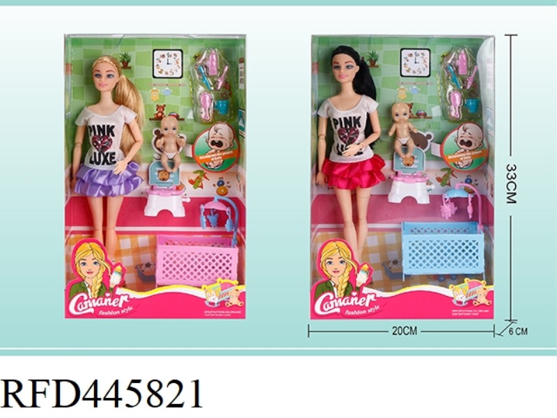 11 INCH FASHION GIRL WITH BED BABY