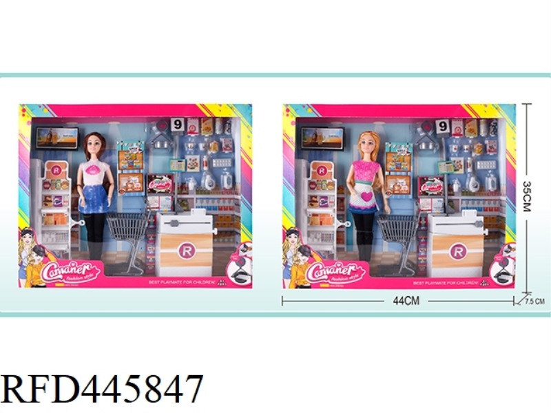 BIG SET OF SUPERMARKET SHOPPING BARBIE