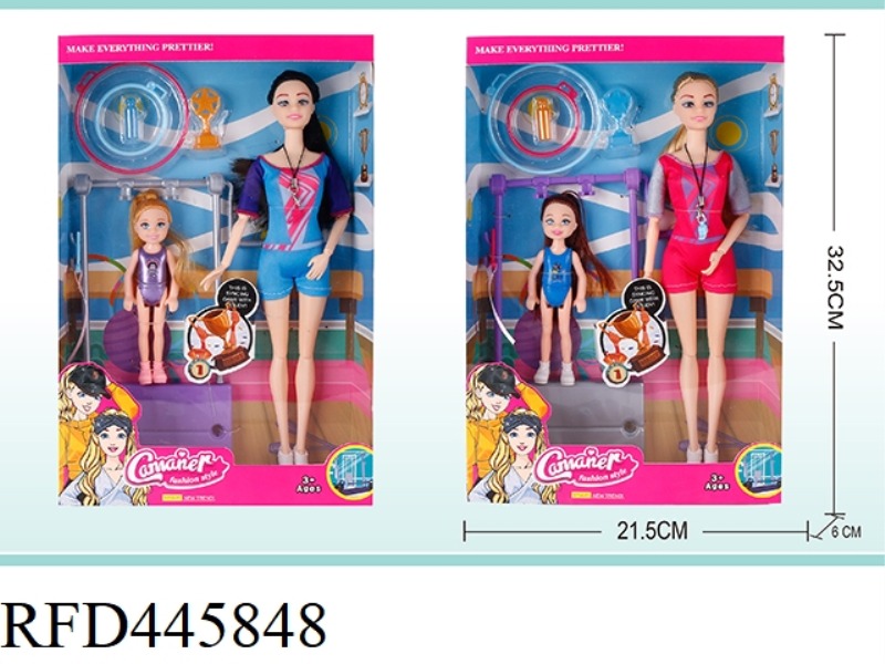 GYMNASTICS COACH BARBIE WITH CHILDREN