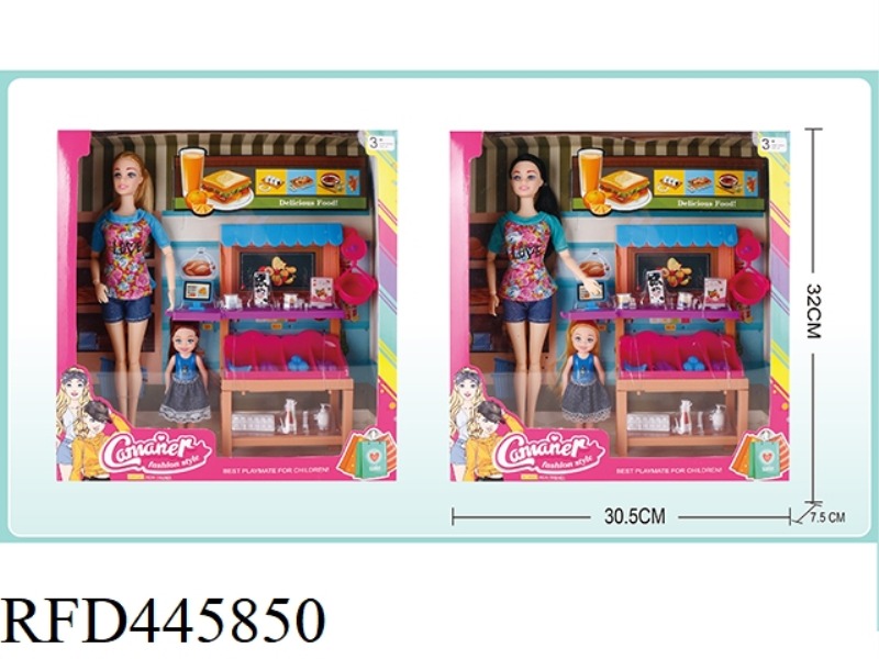 CONVENIENCE STORE BARBIE WITH KIDS