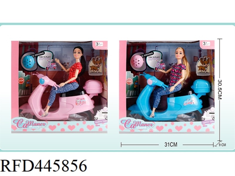 11 INCH FASHION DOLL WITH MOTORCYCLE