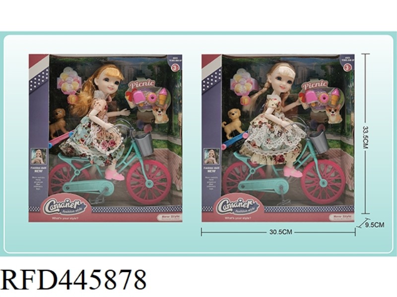 12 INCH BIKE GIRL WITH PUPPY