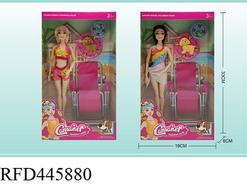 FASHION BARBIE WITH BEACH CHAIR
