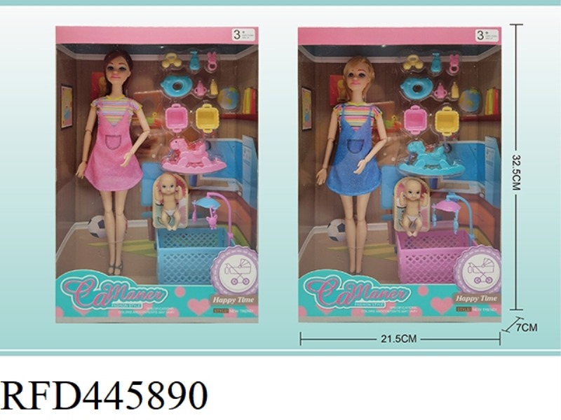 11 INCH BARBIE DOLL WITH BABY SUIT