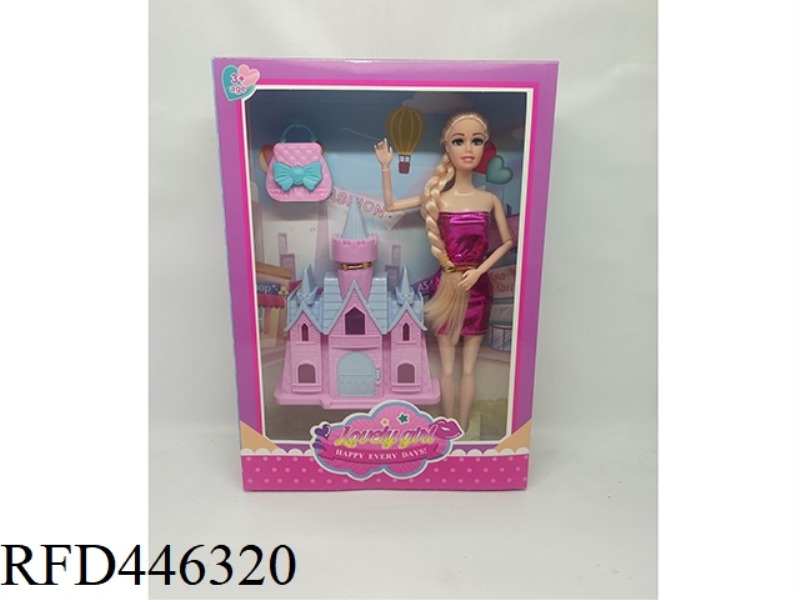11 INCH JOINT BARBIE DOLL WITH VILLA