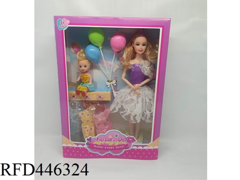 11 INCH JOINT BARBIE DOLL WITH BALLOON KELLY