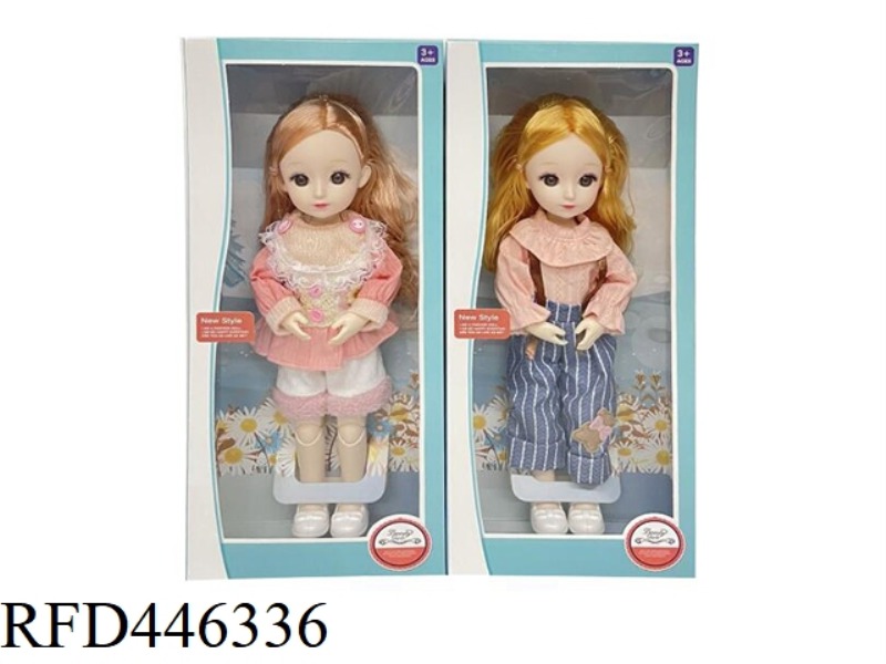12 INCH SOLID 11 JOINT 3D EYE FASHION FAT CHILDREN'S DOLL