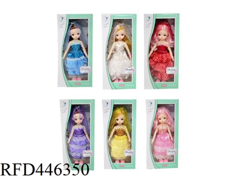 12 INCH SOLID 11 JOINT 3D EYE WEDDING DRESS FAT CHILD DOLL