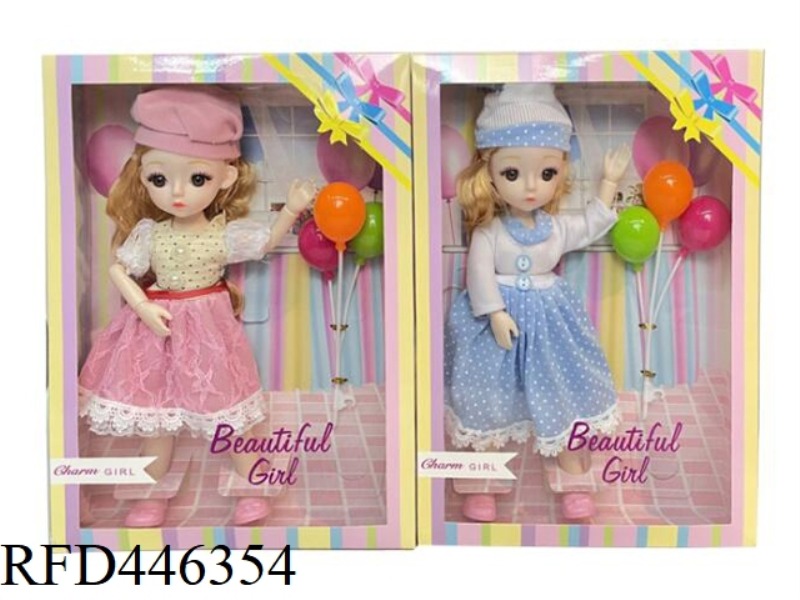 12 INCH SOLID 11 JOINT 3D EYE FASHION FAT CHILDREN'S DOLL