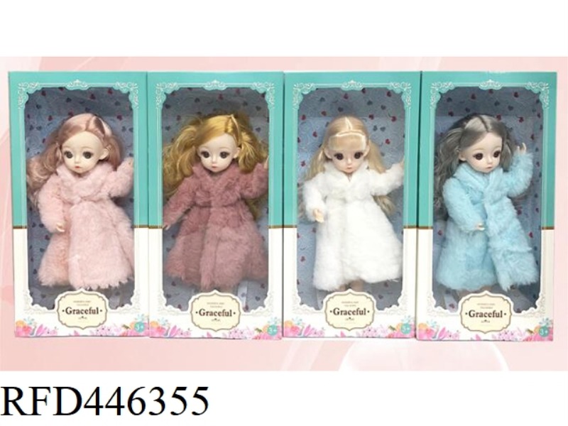 12 INCH SOLID 11 JOINT 3D EYE FASHION FAT CHILD DOLL