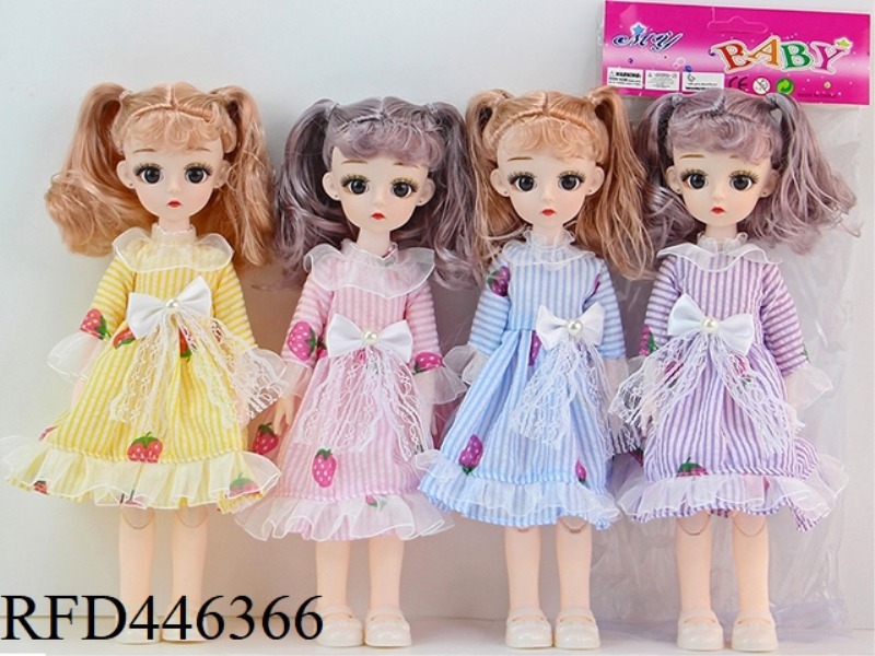 12 INCH HIGH QUALITY SOLID BODY 13 JOINT 3D REAL EYE FAT CHILD YE LUOLI STRAWBERRY BARBIE