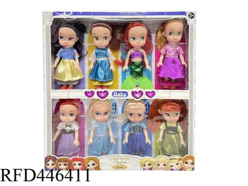 6-INCH DISNEY SALON PRINCESS (8 PIECES)