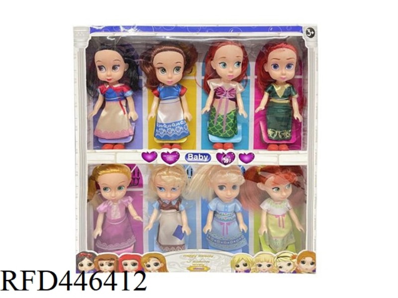 6-INCH DISNEY SALON PRINCESS (8 PIECES)
