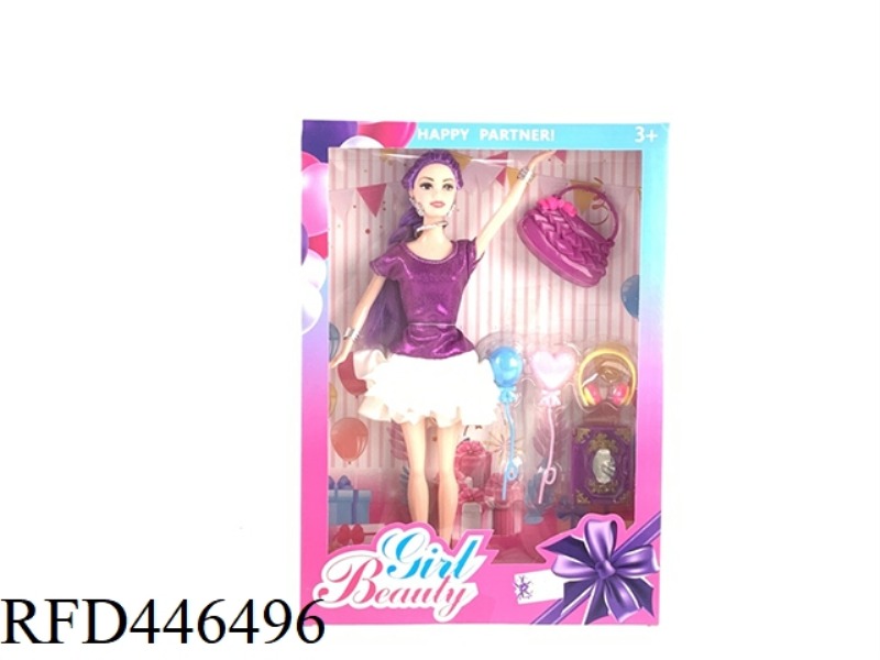 11 INCH FASHION BARBIE DOLL WITH BALLOON BLISTER AND BAG