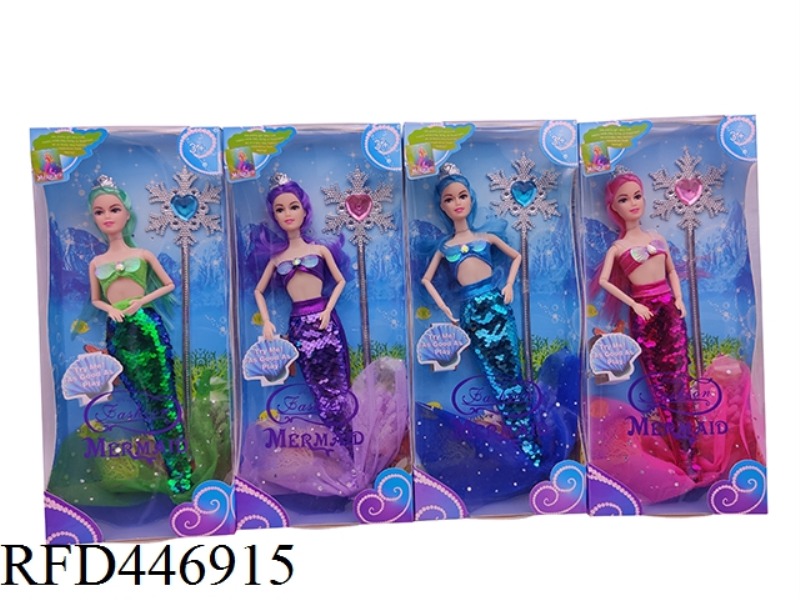 12 INCH SOLID JOINT BARBIE MERMAID FLASH PIECE CAN BE FLIPPED IN 4 MIXED PACKAGES