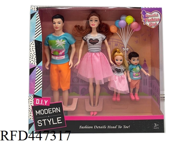 11.5-INCH SOLID LIVE HAND FASHION DRESS BARBIE AND LIVE HAND 11.5-INCH LIVE HAND MEN WITH 7-INCH GIR
