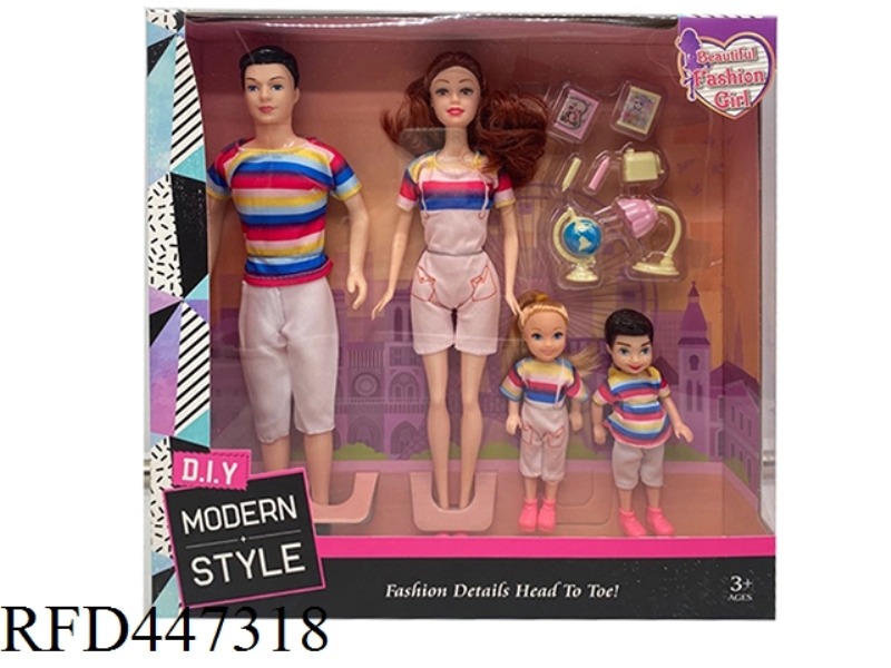 11.5-INCH SOLID LIVE HAND FASHION DRESS BARBIE AND LIVE HAND 11.5-INCH LIVE HAND MEN WITH 7-INCH GIR