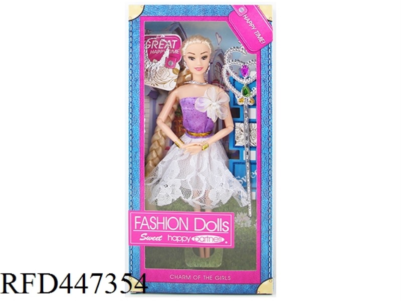 11 INCH SOLID 9-JOINT FASHION LONG HAIR BARBIE DOLL