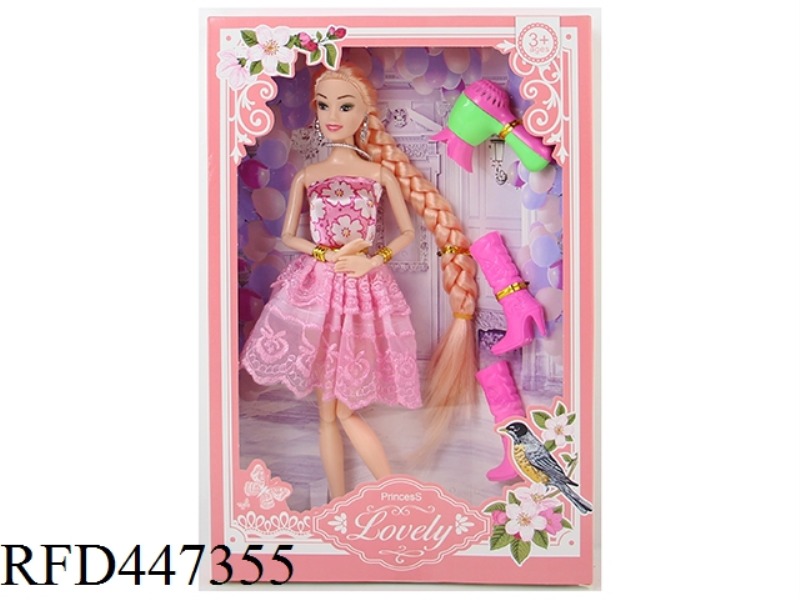 11 INCH SOLID 11 JOINT FASHION LONG HAIR BARBIE DOLL
