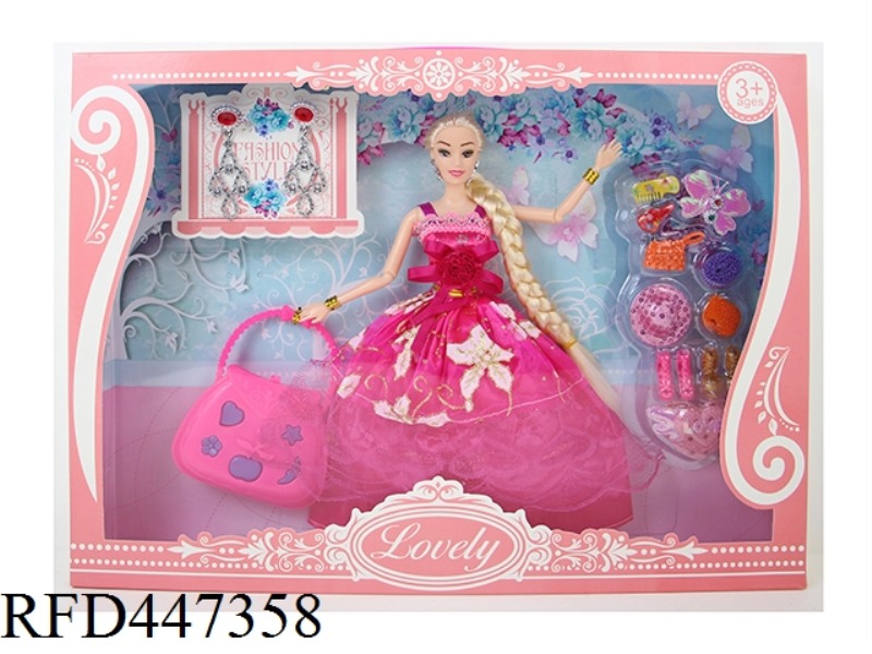 11 INCH 9-JOINT FASHION LONG HAIR BARBIE DOLL
