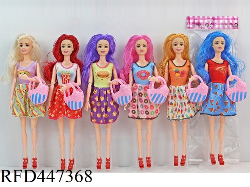 11.5-INCH 30CM 11 JOINT SOLID FASHION BARBIE DOLL WITH BAG MIXED WITH MULTIPLE STYLES