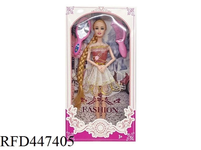 11.5-INCH 9-JOINT SOLID BARBIE WITH DRESSING ACCESSORIES