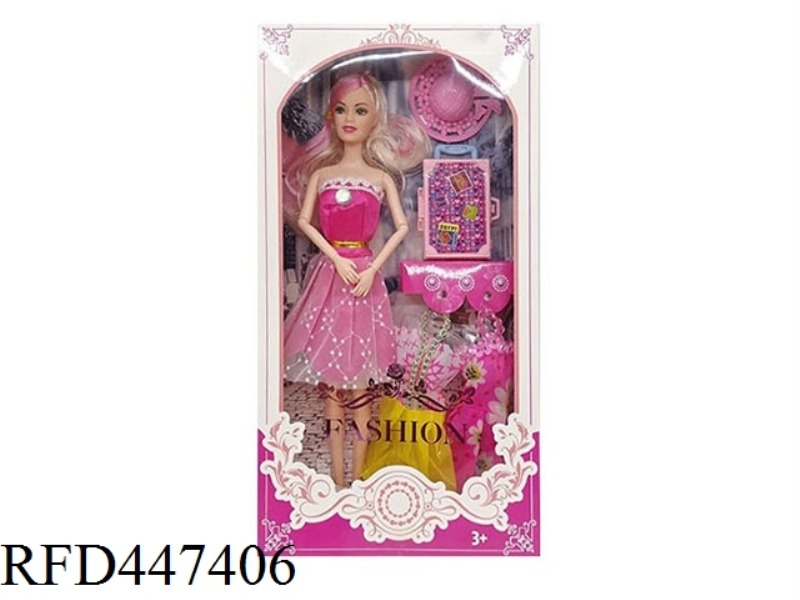 11.5-INCH 9-JOINT SOLID BARBIE BELT FASHION, SUN HAT, TRAVEL BAG