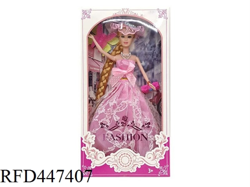11.5-INCH SOLID BARBIE WITH HANDBAG AND BUTTERFLY ACCESSORIES