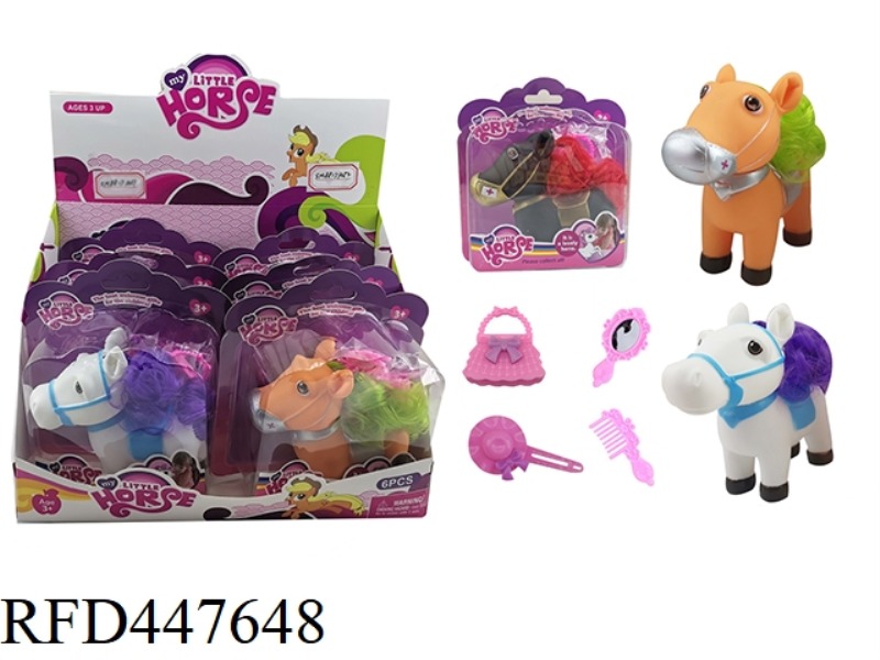 SUCTION PLATE BOXED PONY 6PCS