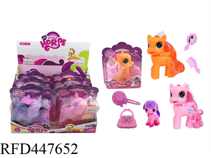 SUCTION PLATE BOXED PONY 6PCS