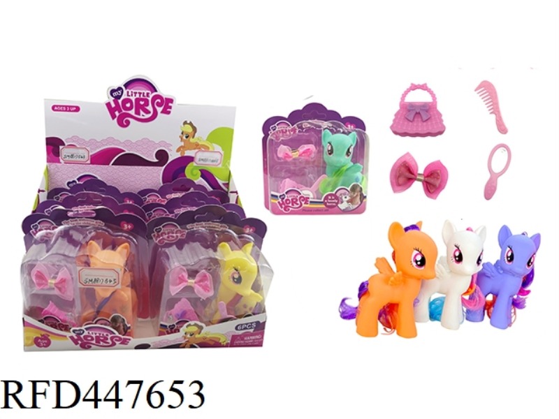 SUCTION PLATE BOXED PONY 6PCS
