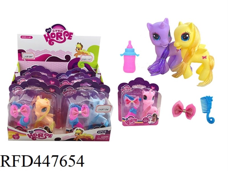 SUCTION PLATE BOXED PONY 6PCS