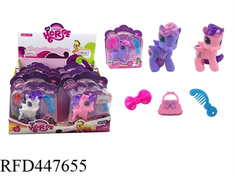 SUCTION PLATE BOXED PONY 6PCS