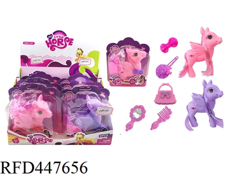 SUCTION PLATE BOXED PONY 6PCS