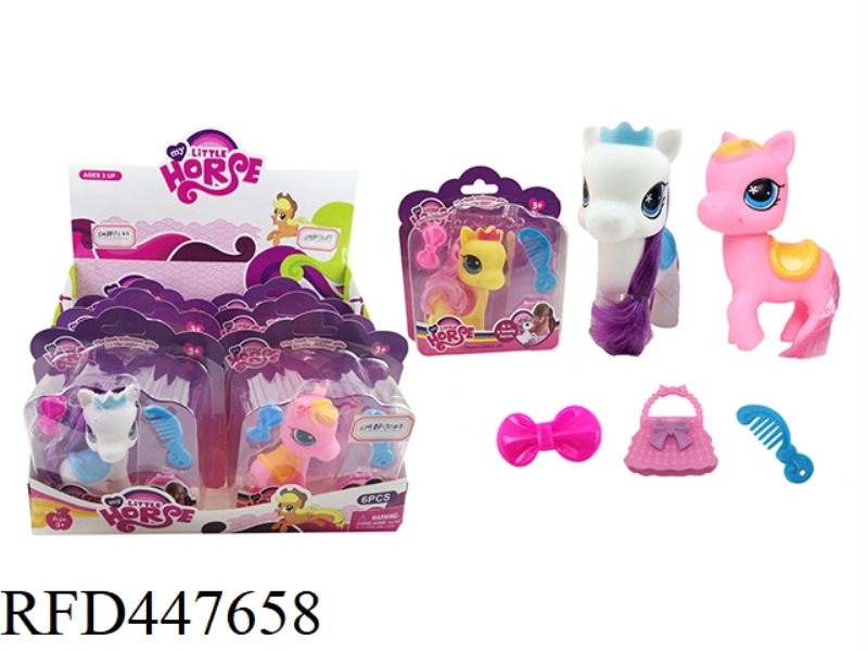 SUCTION PLATE BOXED PONY 6PCS