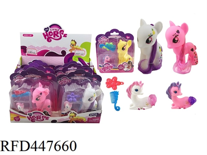SUCTION PLATE BOXED PONY 6PCS