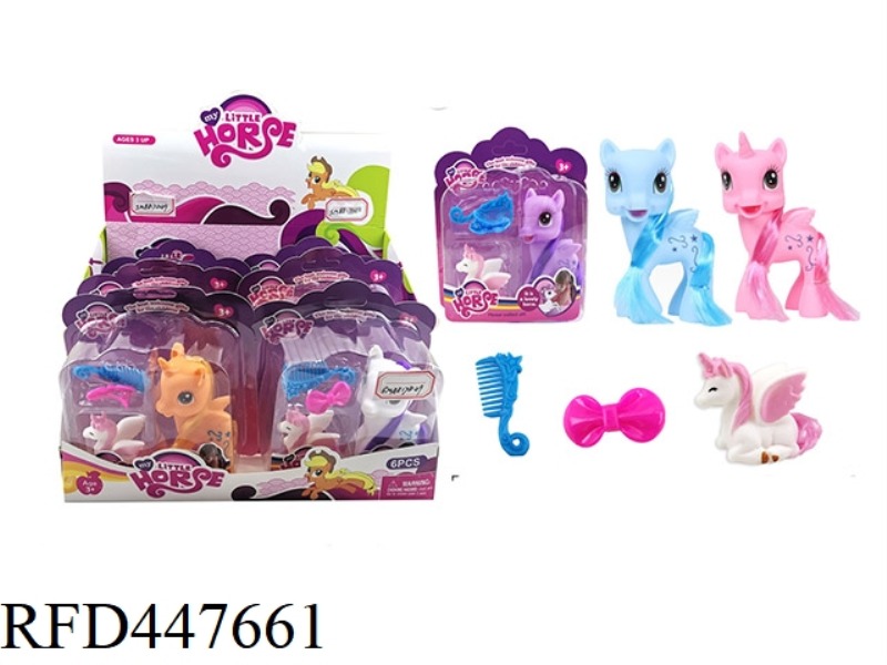 SUCTION PLATE BOXED PONY 6PCS