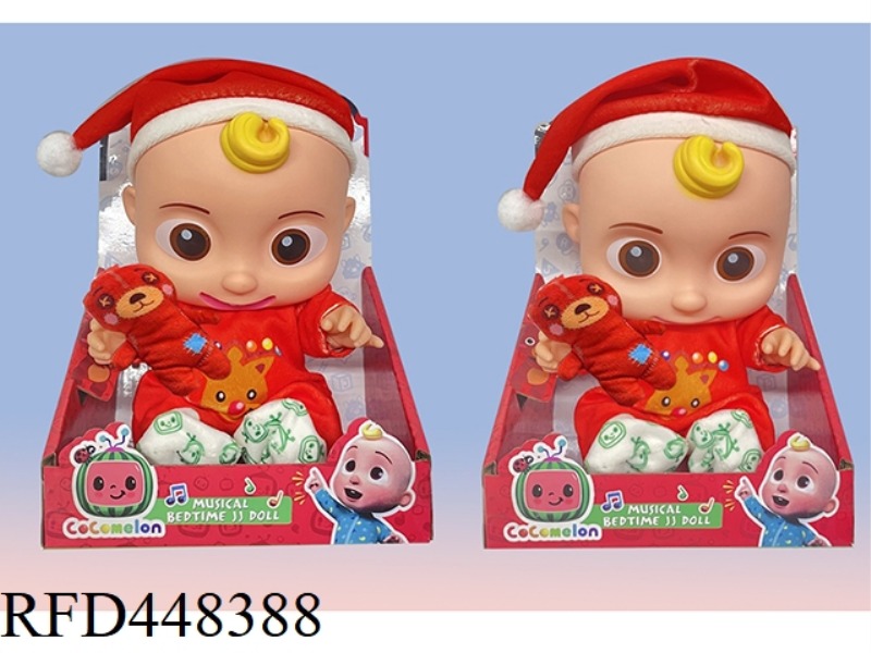 10 INCH FULL BODY VINYL COCOMELON SUPER BABY JOJO WATERMELON SCHOOL BUS CHRISTMAS STYLE WITH COTTON