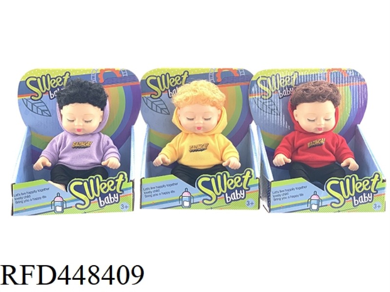8 INCH DISPLAY BOX FULL BODY VINYL SLEEPING BABY (WITH MUSIC)