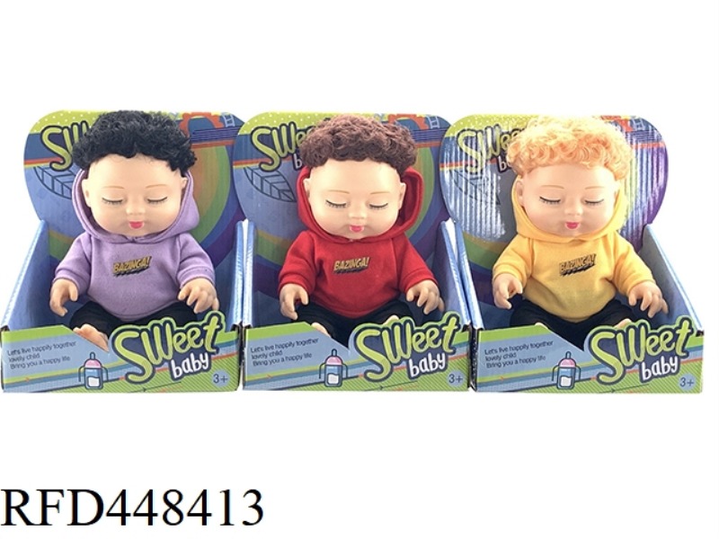 10 INCH DISPLAY BOX FULL BODY VINYL SLEEPING DOLL (WITH MUSIC)