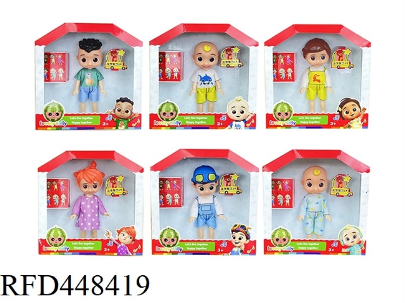 6 INCH WINDOW BOX SOLID BODY COCOMELON SUPER BABY JJ WATERMELON SCHOOL BUS