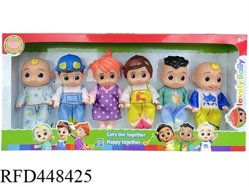 5 INCH WINDOW BOX SOLID BODY COCOMELON SUPER BABY JJ WATERMELON SCHOOL BUS (PACK OF 6)