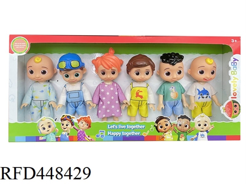6 INCH WINDOW BOX SOLID BODY COCOMELON SUPER BABY JJ WATERMELON SCHOOL BUS (PACK OF 6)