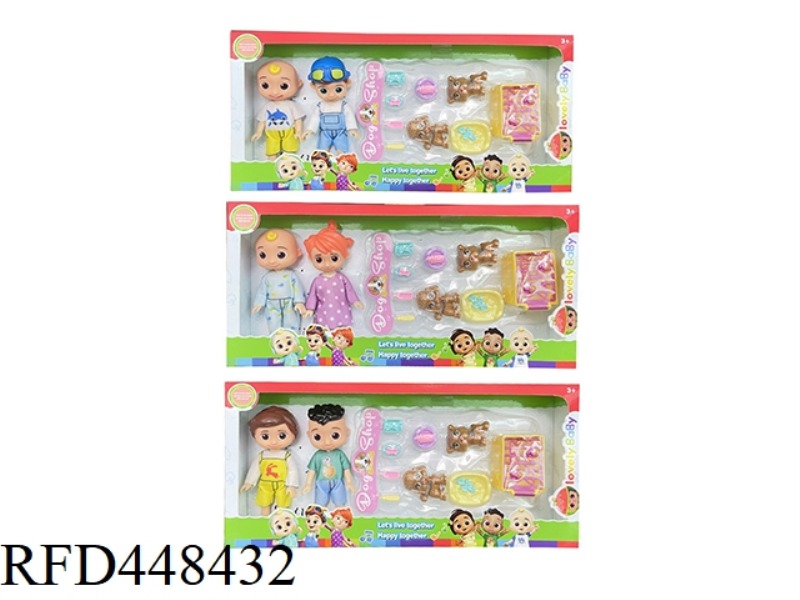 6 INCH WINDOW BOX SOLID BODY COCOMELON SUPER BABY JJ WATERMELON SCHOOL BUS WITH PET ACCESSORIES (PAC