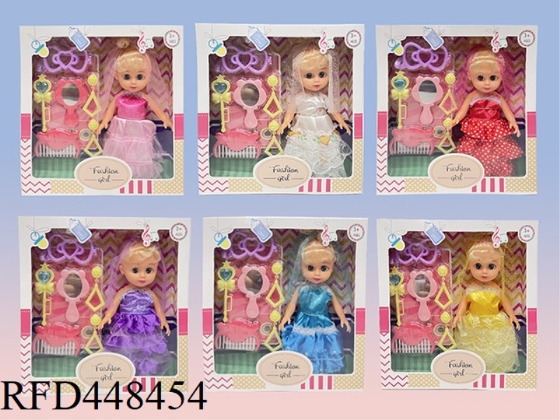 10-INCH WINDOW BOX VINYL EMPTY HAND EMPTY 3D EYE FASHION WEDDING DRESS FAT BOY WITH COMB MIRROR ACCE