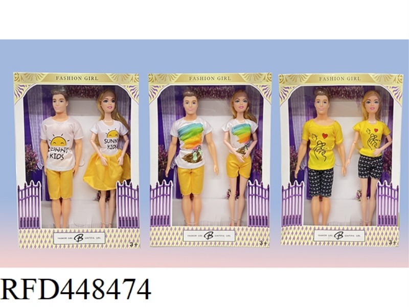 11 INCH WINDOW BOX SOLID FASHION COUPLE BARBIE
