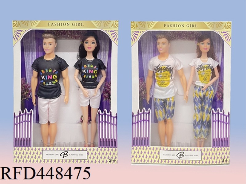11 INCH WINDOW BOX SOLID FASHION COUPLE BARBIE