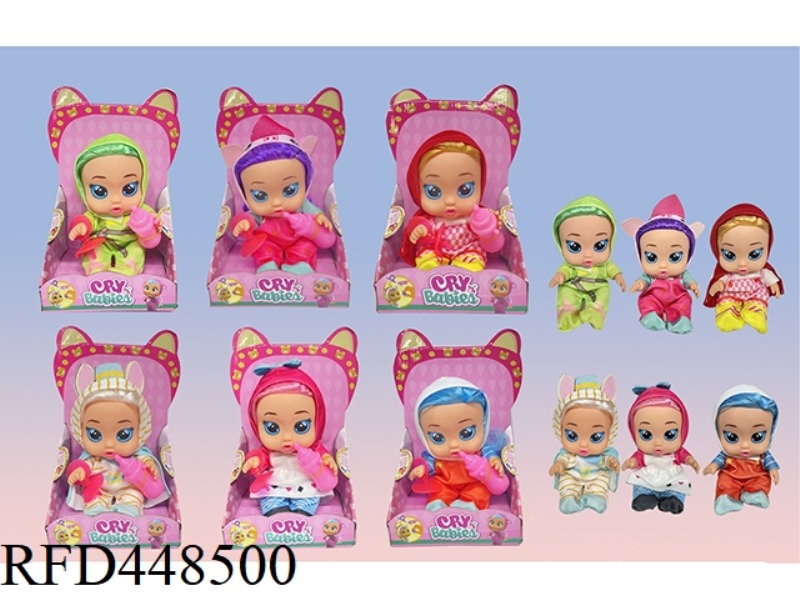 8-INCH WINDOW BOX FULL BODY VINYL WILL DRINK WATER, CRY, CRY, DOLL WITH 4 SOUND IC