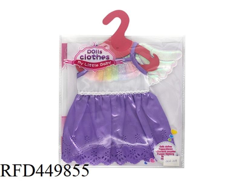 DOLL CLOTHES*PINK PURPLE WINGED FLOWER SKIRT