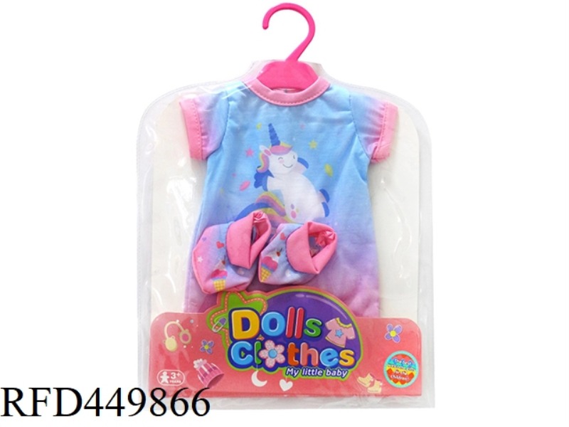 DOLL CLOTHES * GRADIENT UNICORN JUMPSUIT (INCLUDING SOCKS)